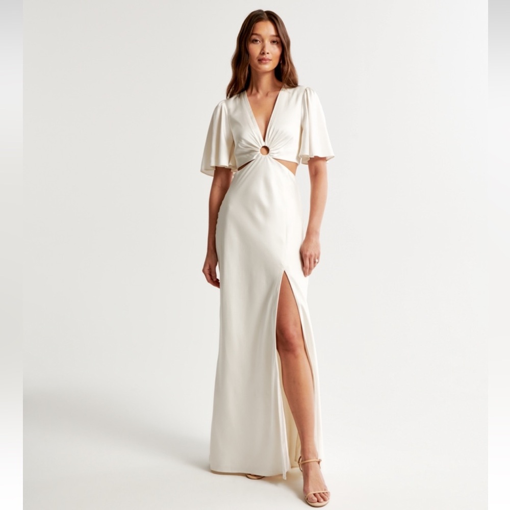 Abercrombie Angel Sleeve O-Ring Cutout Maxi Dress